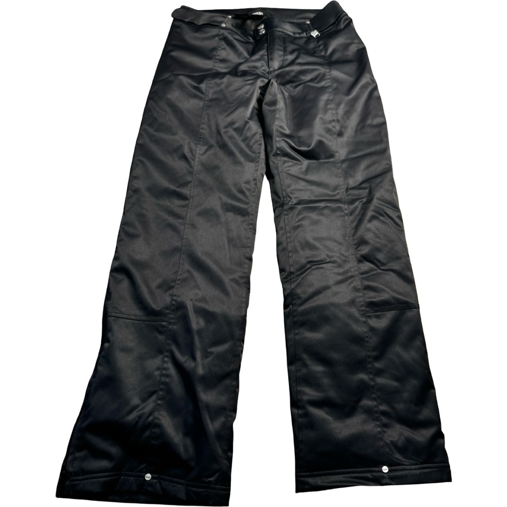 Nils Satin-Y Ski Pants Womens 6 Black Insulated Slim‎ Zip Back Pockets Trousers